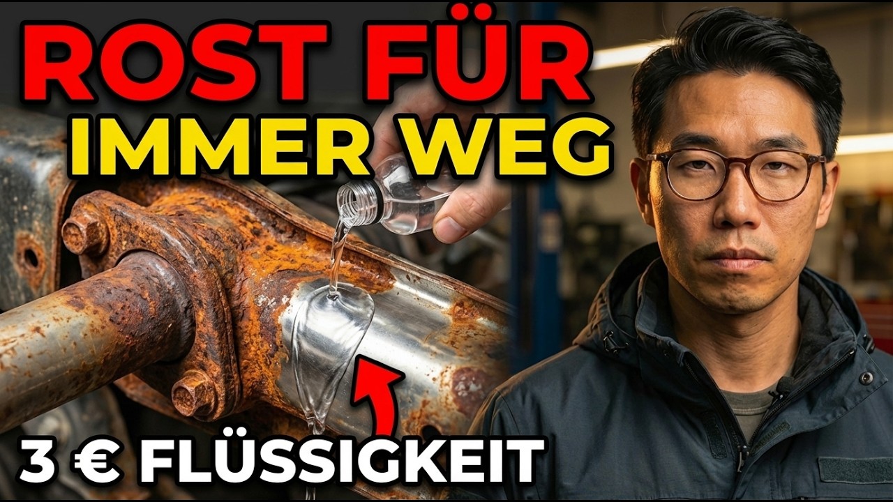 3€-Flüssigkeit tötet Rost dauerhaft.Kein Mechaniker. Keine Werkstatt. Autohersteller verschwiegen es