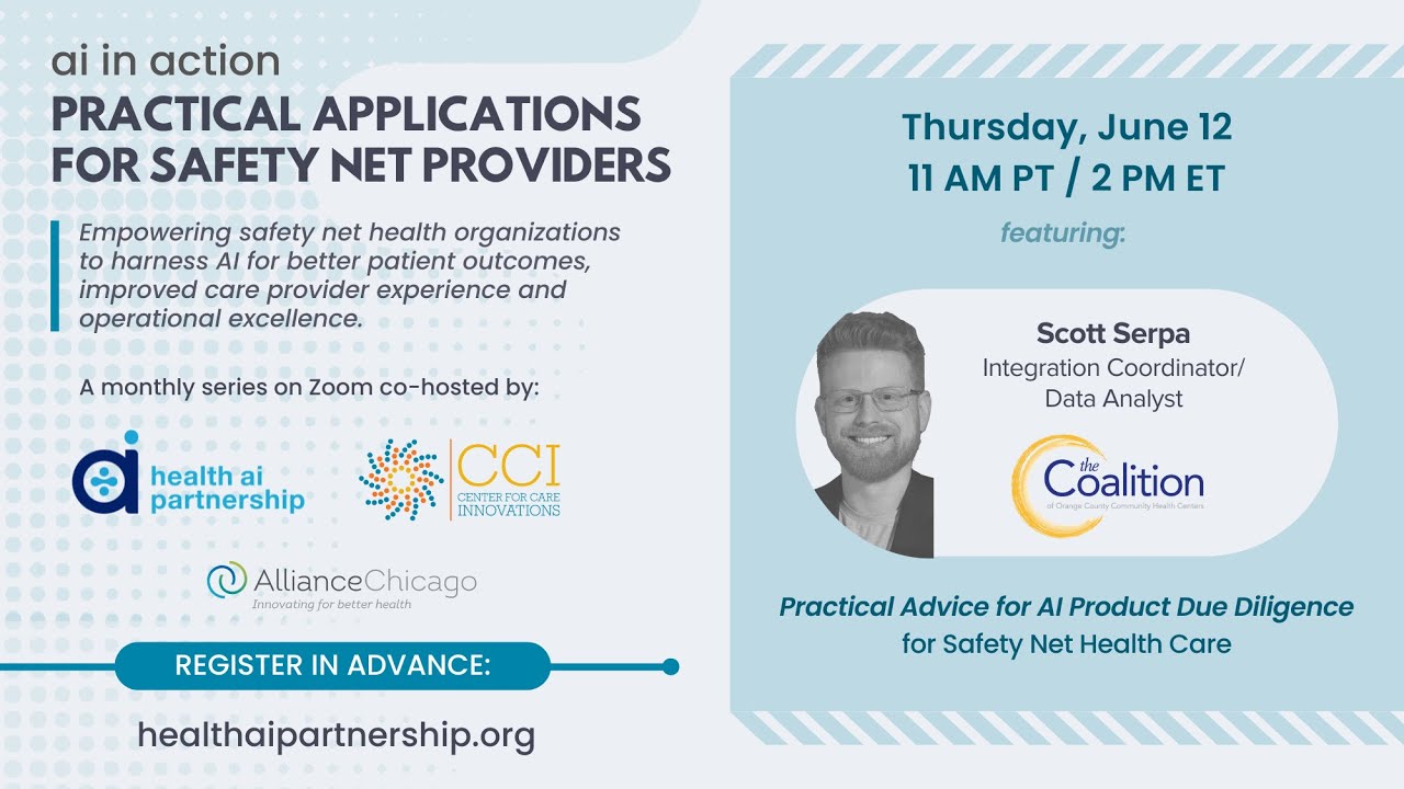 Practical Advice for AI Product Due Diligence for Safety Net Healthcare