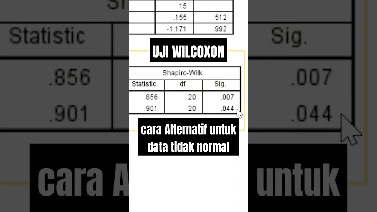 Cara mengatasi data tidak normal dengan Uji Wilcoxon 