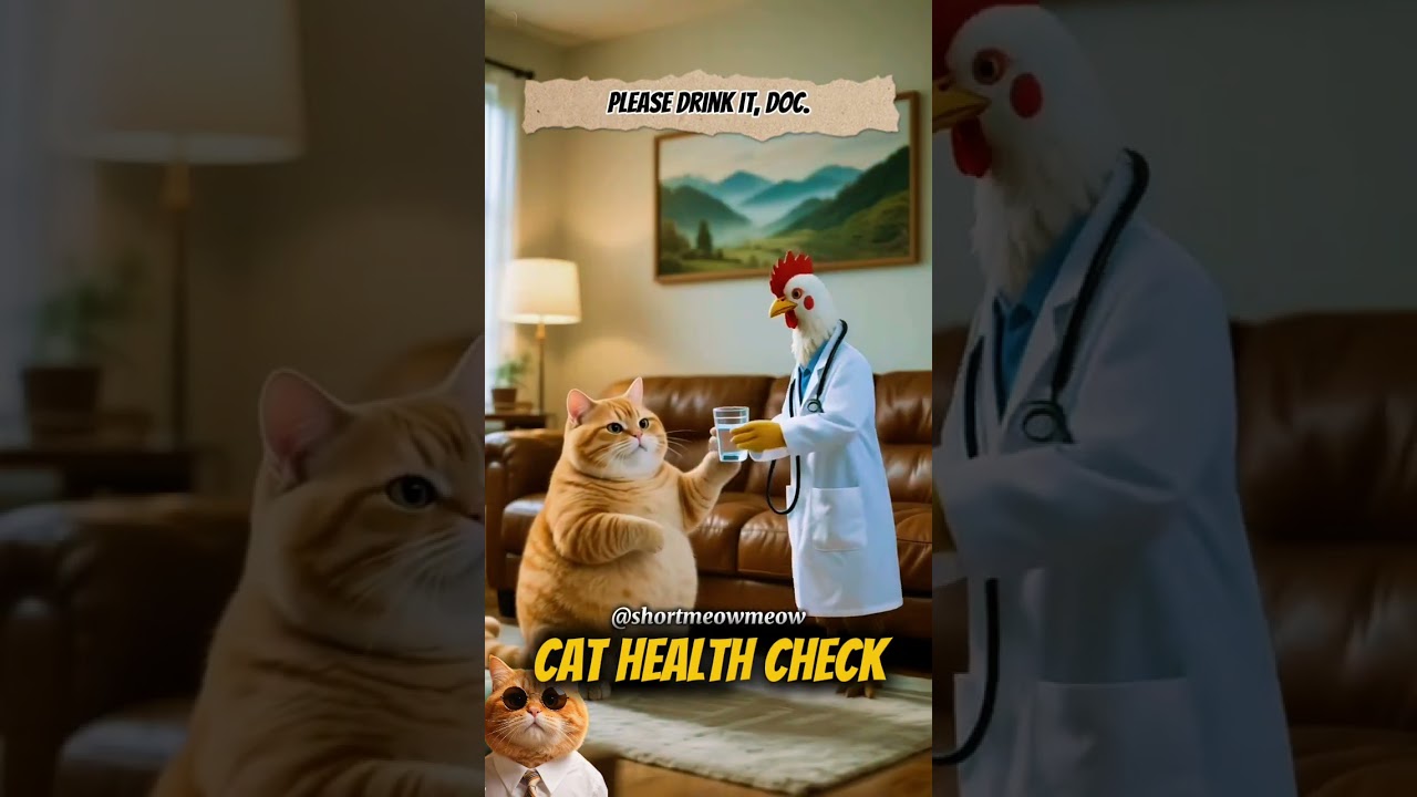 CAT HEALTH CHECK 🧑&zwj;⚕️🐱‼️ #shortfeed #short #aicat #animals #cat #kitty #kitten #orangecat