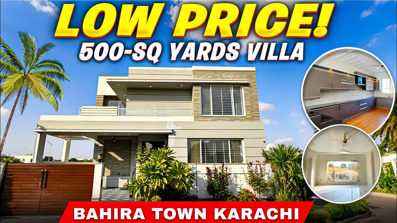 Inside One Of Bahria Town Karachi's LOW PRICE! 500-Yards Designer Villa With Basement Near Entrance 