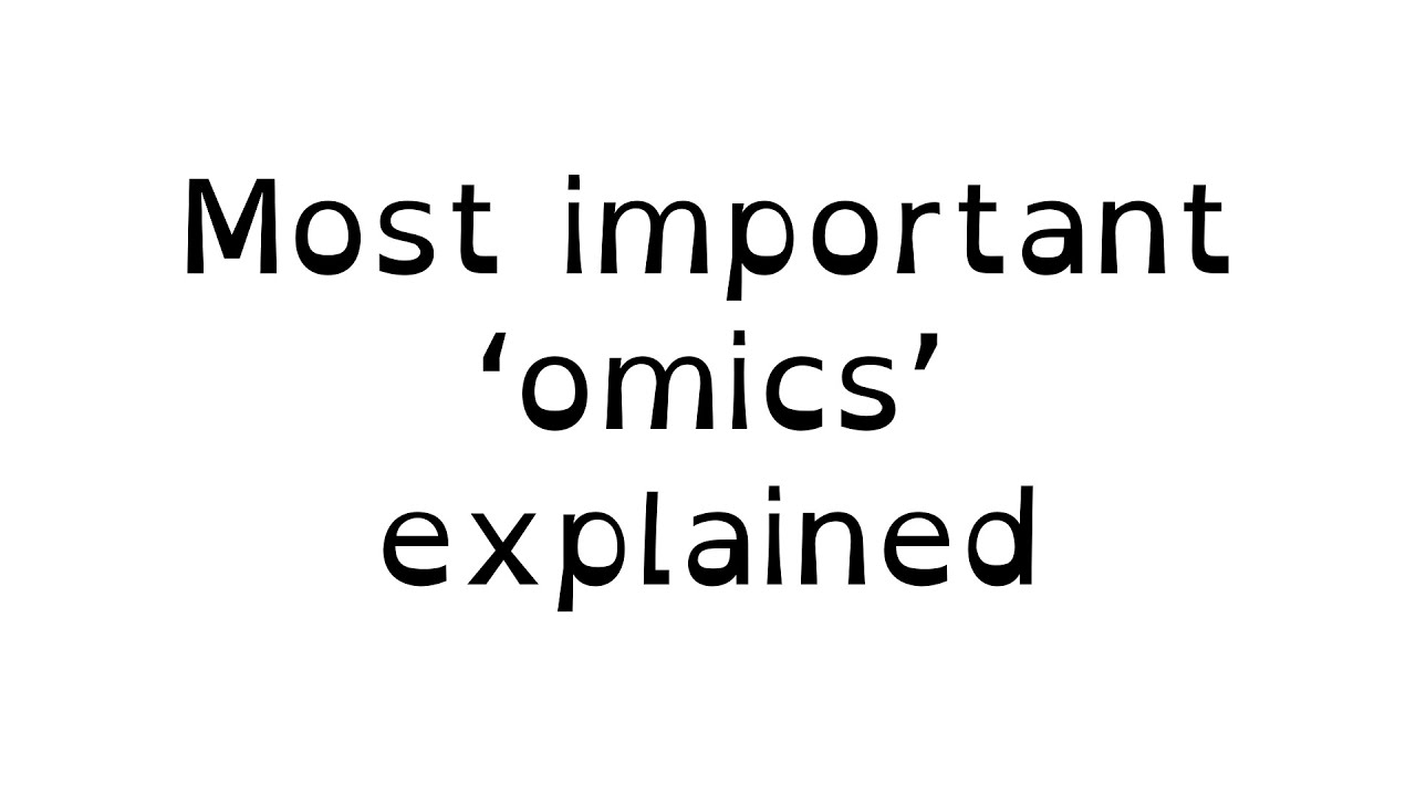 Most important 'omics' explained