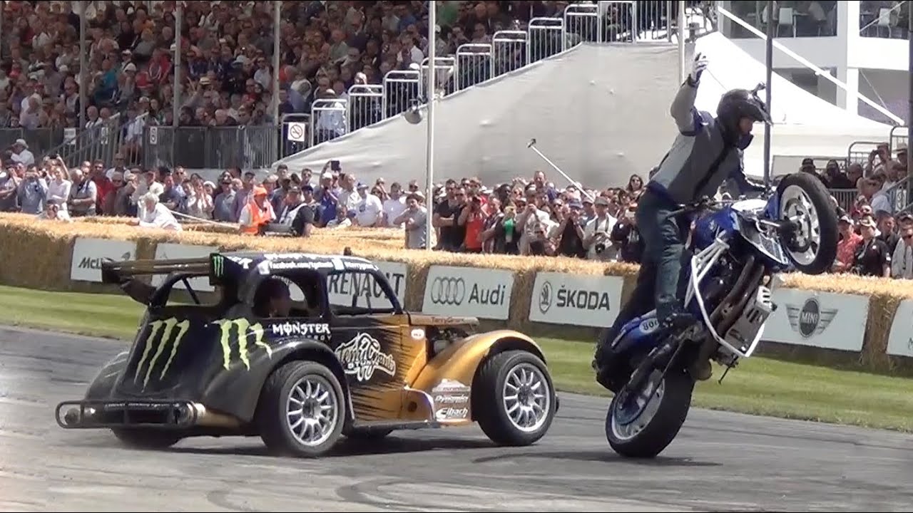 Stunt Bike and Drift Car Madness - Donuts Around People, Wheelies and Crazy Drifting