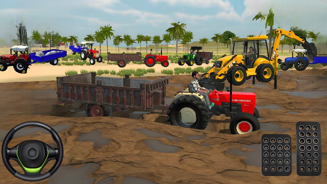 Tractor Stuck in Deep Mud 😱 | Extreme Mud Challenge 🚜