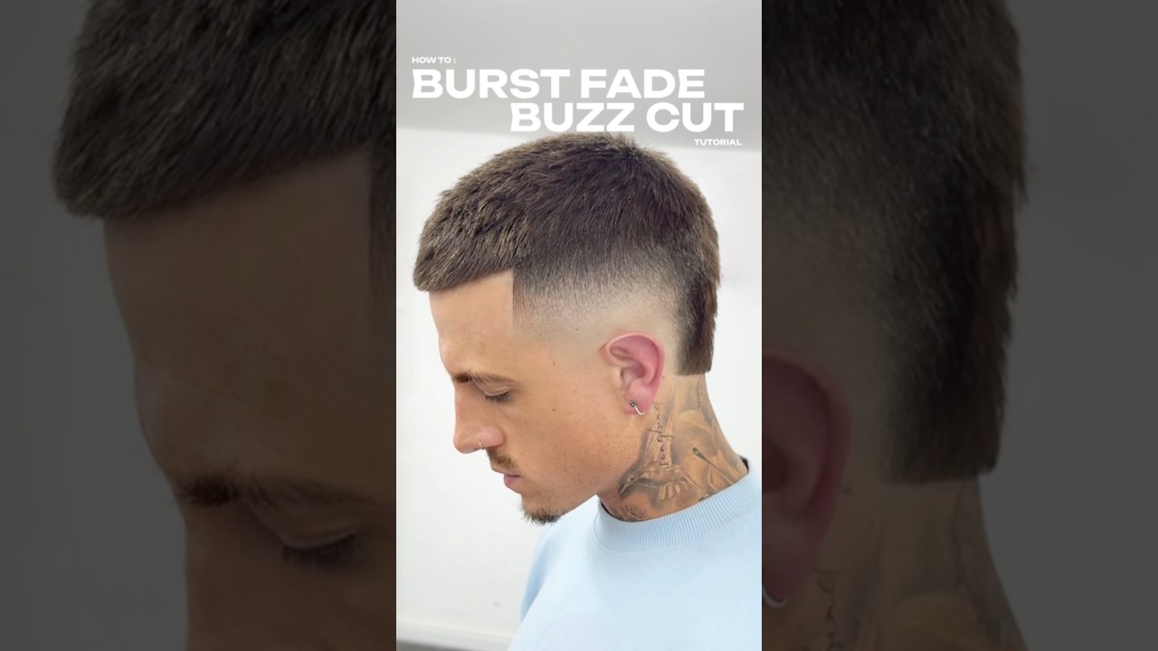 Burst Fade Buzz Cut Tutorial ✂️ #haircut #buzzcut #burstfade #barber #barbertutorial #menshair
