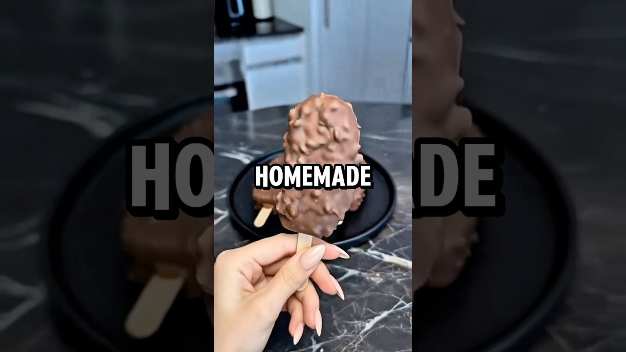 Healthy Homemade Magnum Ice Cream 😋 #health #recipe #healthyfood