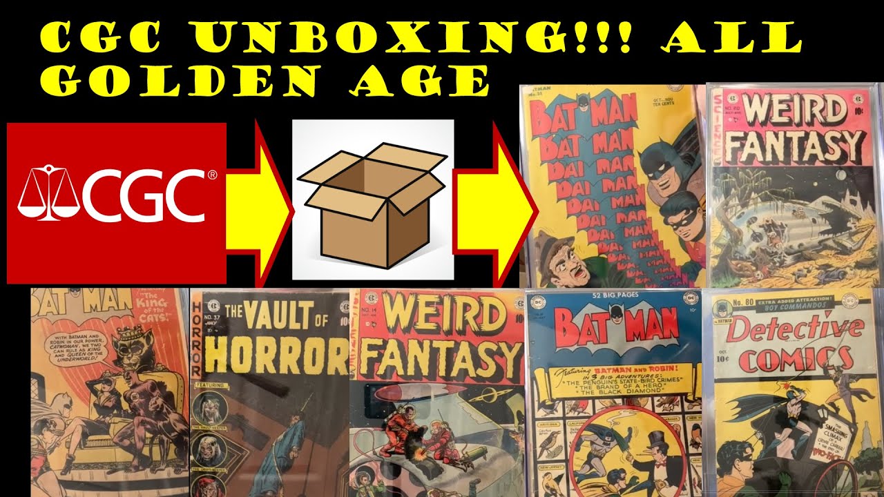 GOLDEN AGE COMIC UNBOXING!!! CGC graded comic books LETS SEE THEE SLABS Batman and EC precode horror