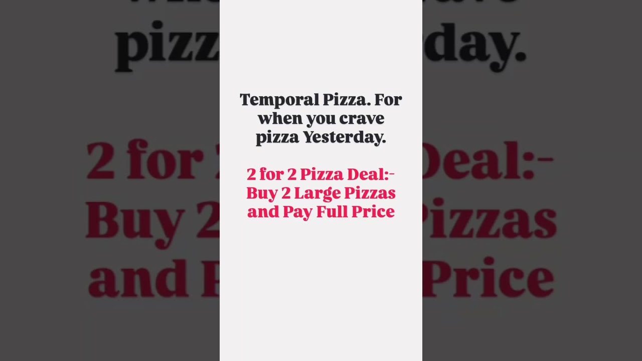 #Temporalpizza #joke