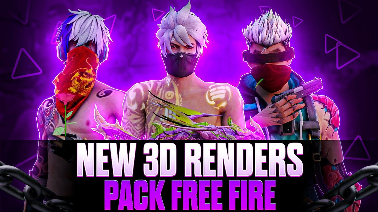FREE FIRE 3D RENDER PACK || 55+ UNIQUE 3D RENDERS || HIGH QUALITY 3D RENDERS ||KARTIK GFX❤️