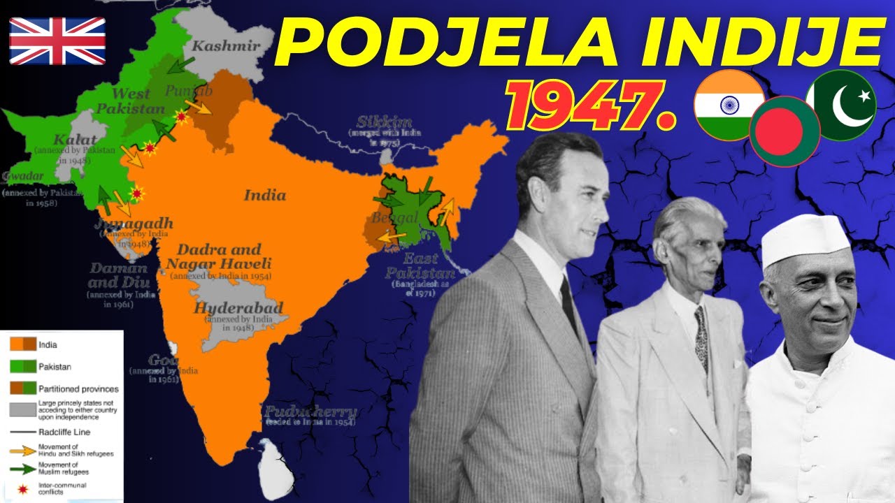 PODJELA INDIJE 1947. | Prinudne migracije | Pakistan i Indija | Nehru, Gandhi, Jinnah | Fabula Docet