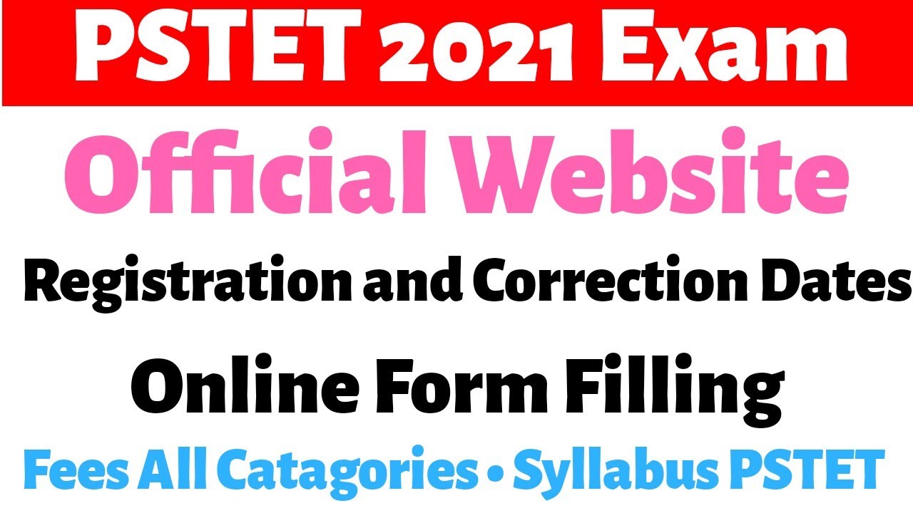 PSTET Official Website To Fill Online Form Process