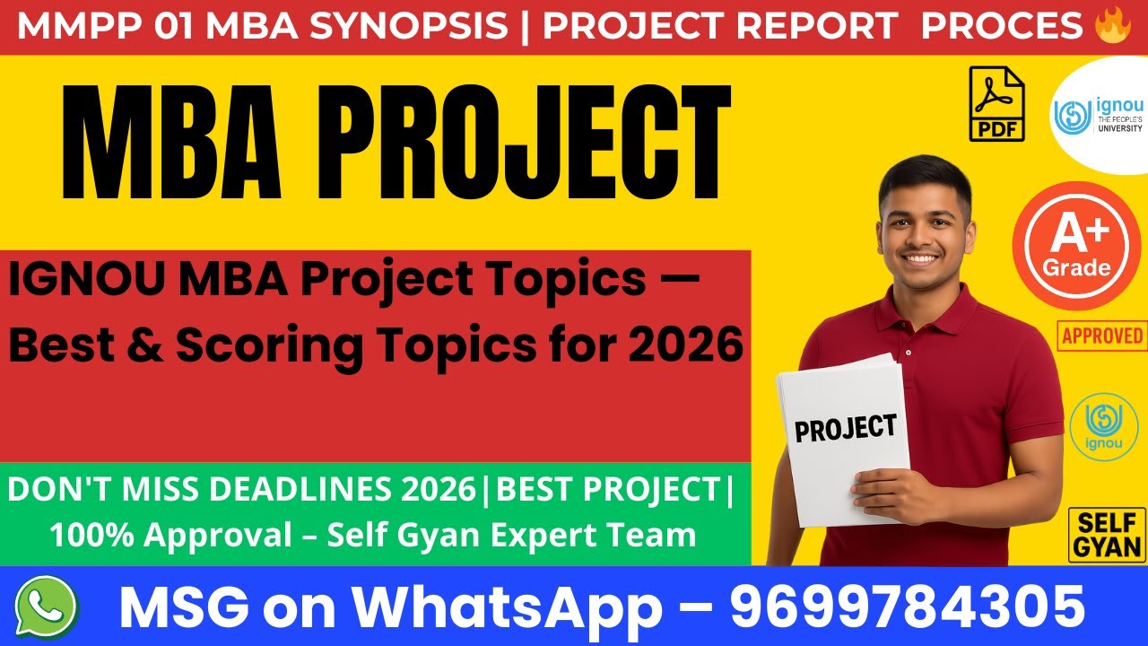 IGNOU MBA Project Topics &mdash; Best & Scoring Topics for 2026