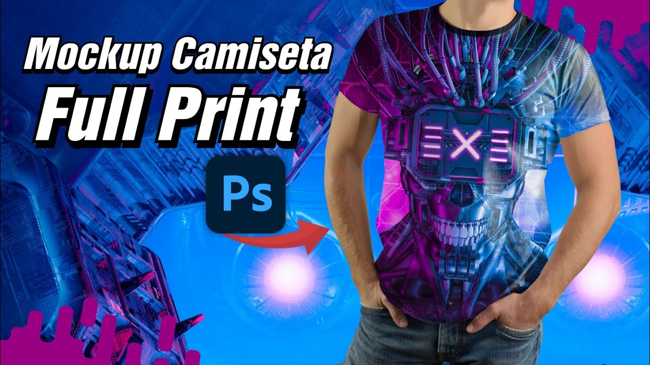 Como fazer mockup de camiseta FULL PRINT realista [Criar um mockup no Photoshop]