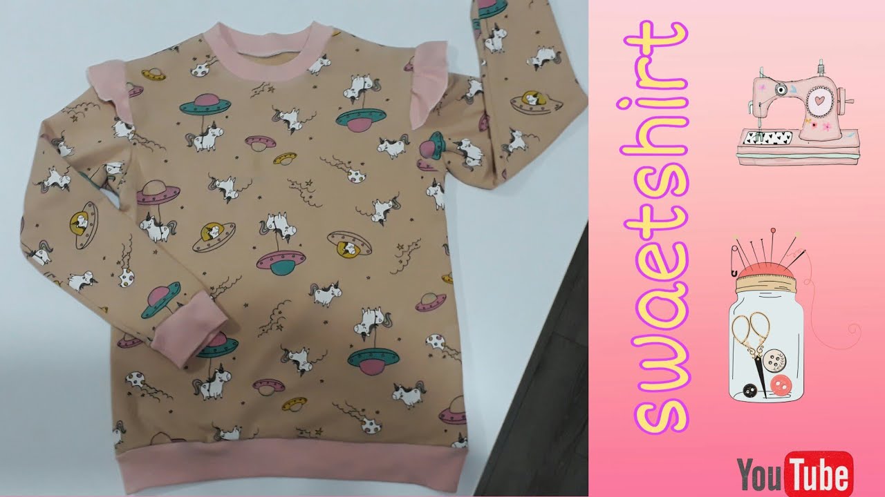 Çocuk sweatshirt  kesimi dikimi kalıbı 8 yaş buluz ,pijama , her şey dikin.sweet pajama,dıy
