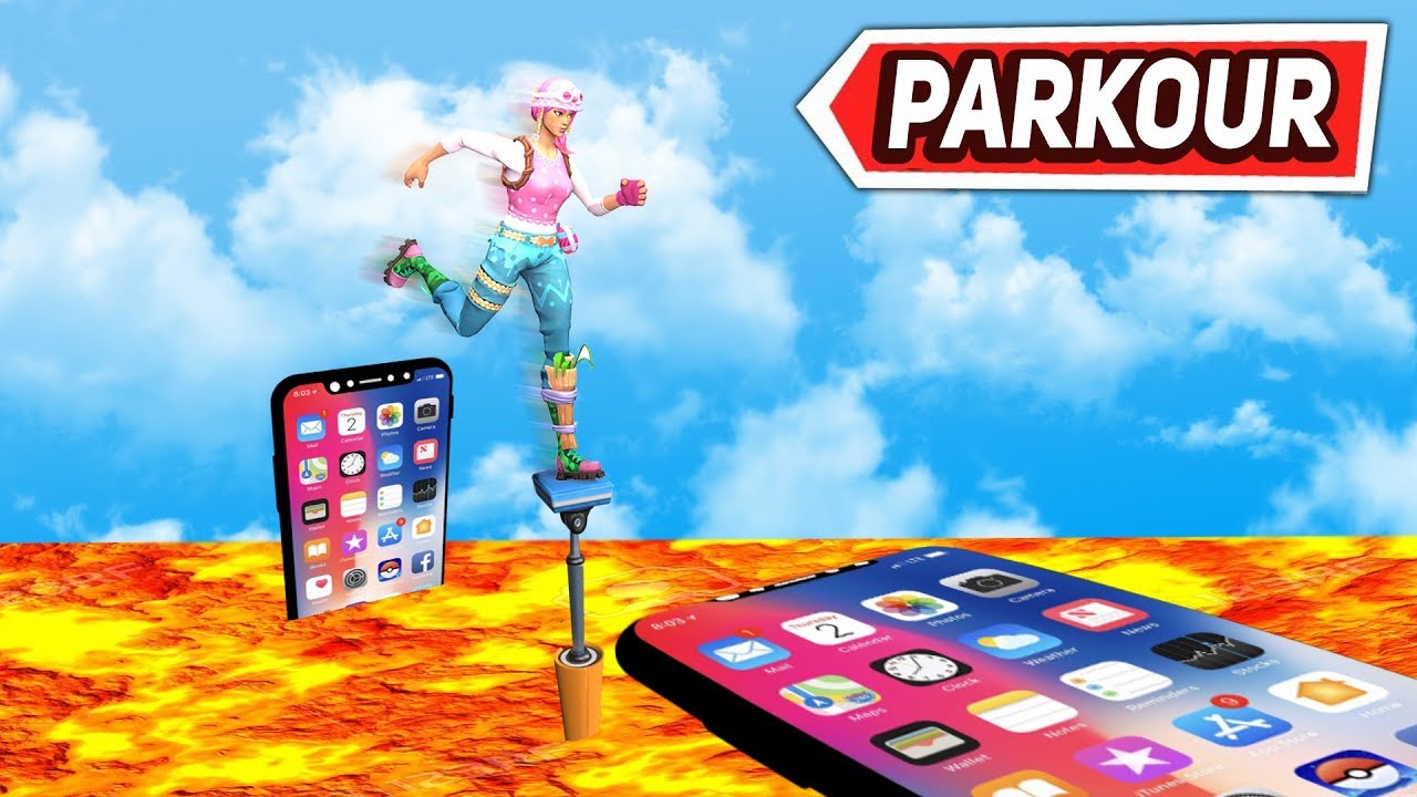 *PARKOUR IMPOSIBLE IPHONE X GIGANTE* FORTNITE PARKOUR