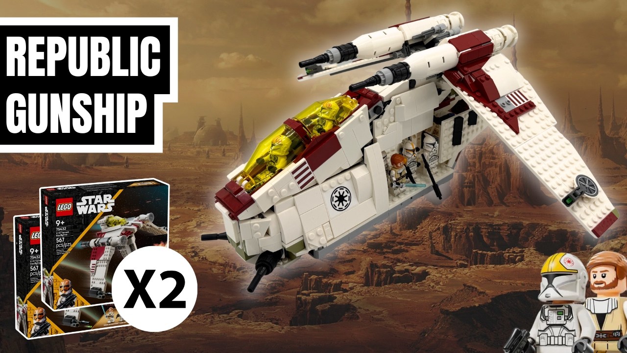 Боевой корабль Республики &ndash; собран из 2 наборов V-19 Torrent (альтернативная модель LEGO 75432)