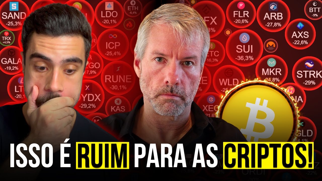 A VERDADEIRA RAZ&Atilde;O DO MERCADO CRIPTO ESTAR DERRETENDO! [MicroStrategy vai ter que vender tudo?!]