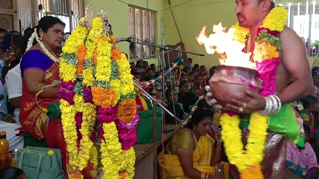 தெய்வபண்ணையூர் செட்டிகுளம் முத்தாரம்மன் கோவில் சித்திரை கொடை விழா அக்கினி சட்டி எடுத்து ஆட்டம் 🙏🙏