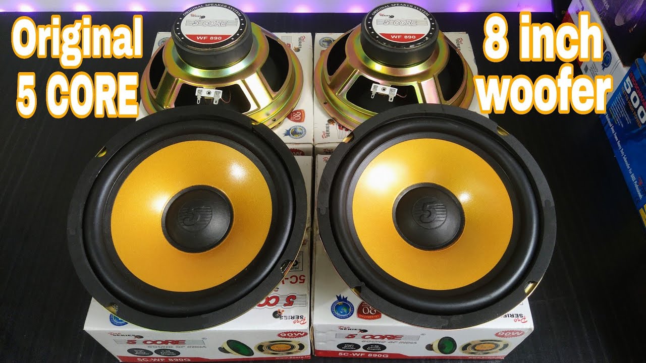 Original 8 inch 5 Core Woofer Speaker Review in 2025 | 5 Core made in India Original 8 inch woofer |