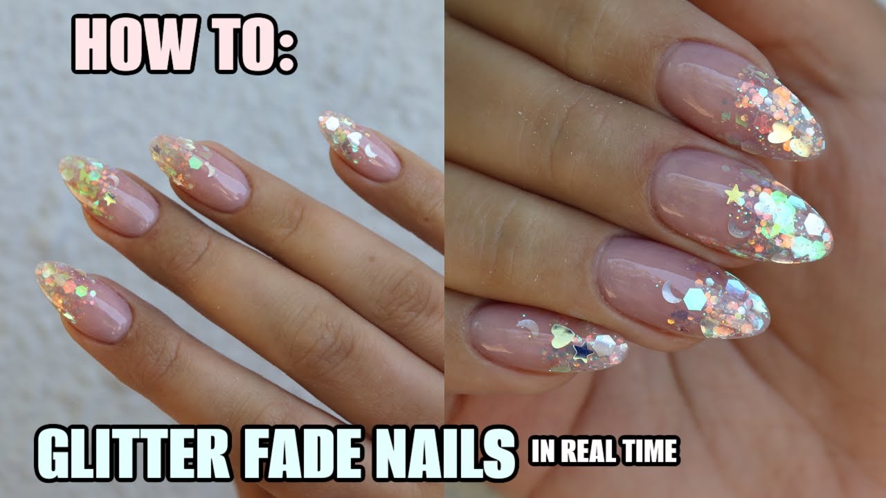 💅🏻HOW TO DO: A GLITTER FADE NAIL SET  beginner friendly!