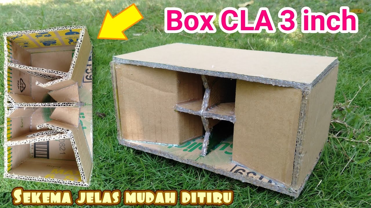 CARA MEMBUAT BOX CLA 3 INCH DOUBLE DARI BAHAN KARDUS