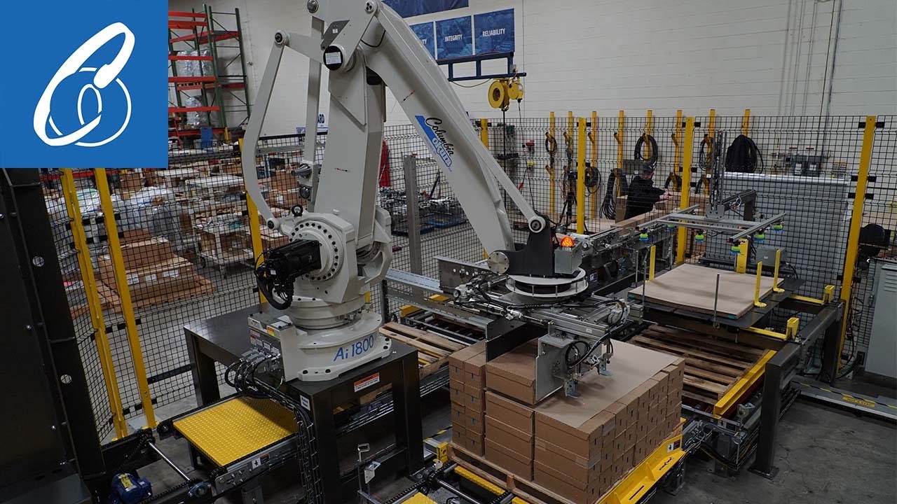 Ai1800 Demonstrating Palletizing Cases of Almond Milk