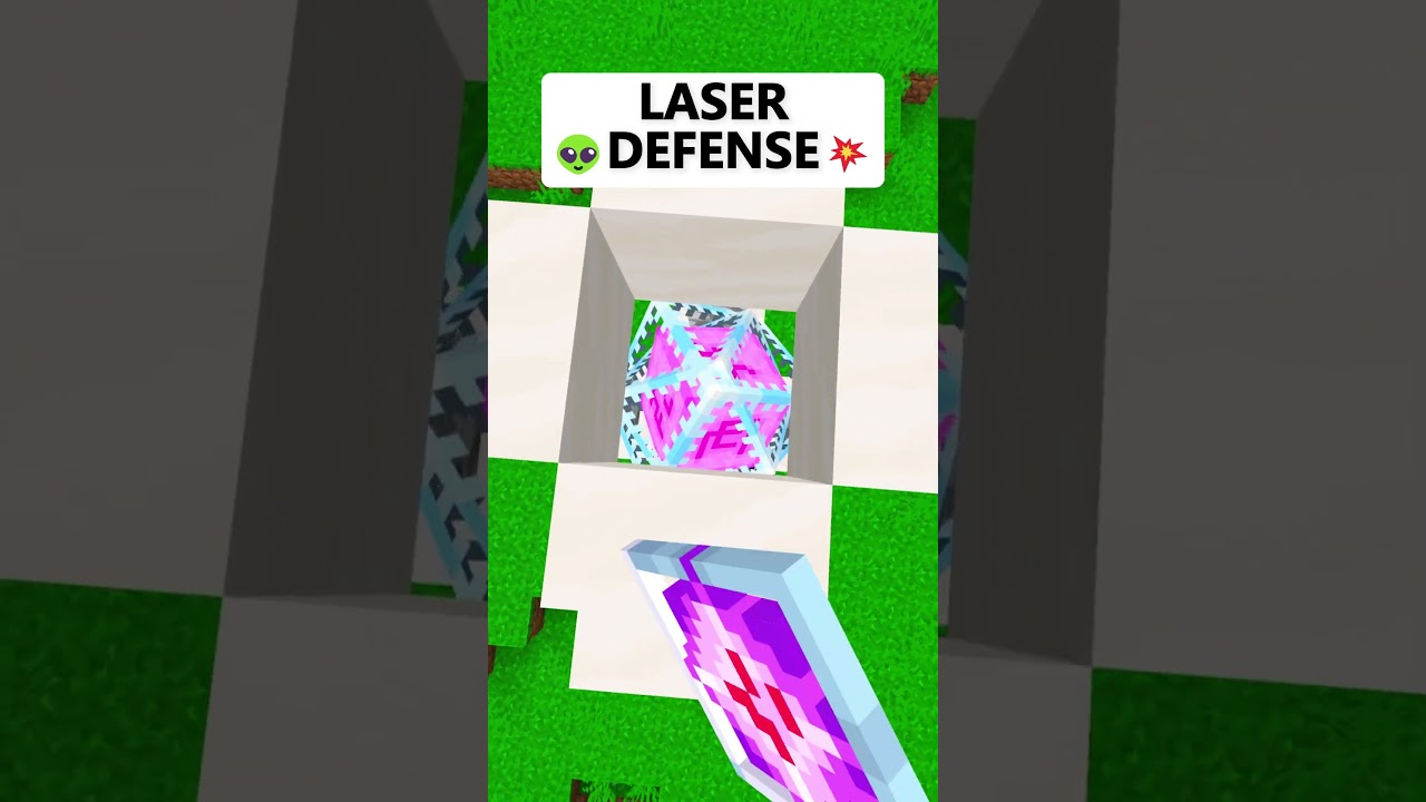 LASER👽DEFENSE💥 (MONTAGEM TOMADA) in Minecraft! #shorts
