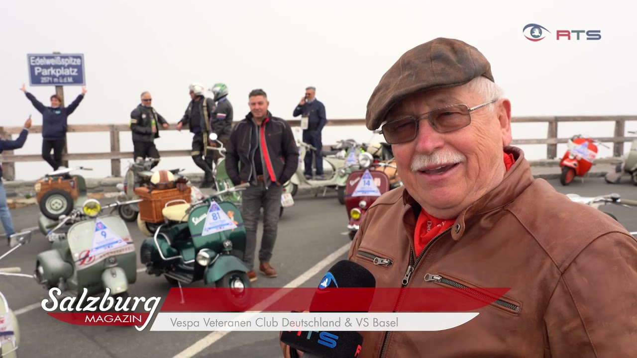 Hunderte Vespiti rollten zum 75jährigen Jubiläum des Zweirad-Mythos Vespa nach Zell am See