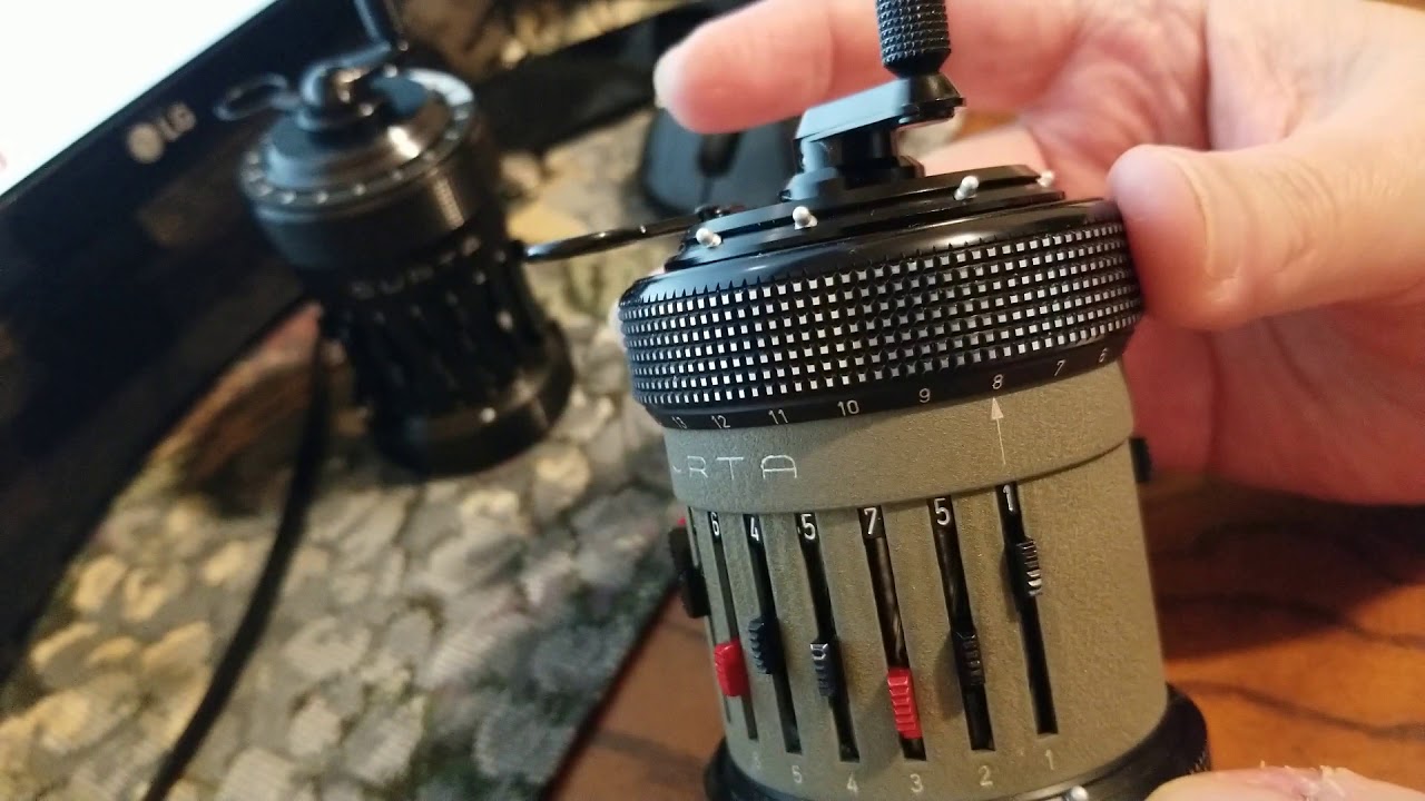 Curta Calculator, Square Root Method, Accurate to 22 Digits Precision