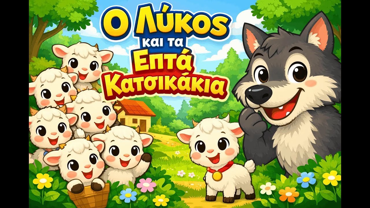 🐐 Ο Λύκος και τα Επτά Κατσικάκια | Γλυκό Παραμύθι για Μικρά Παιδιά