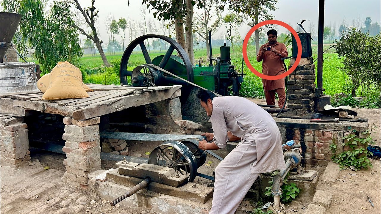 Viral Village Hack 🚀 Old Diesel Engine Cold Start Trick | Amazing Mechanic Skill 