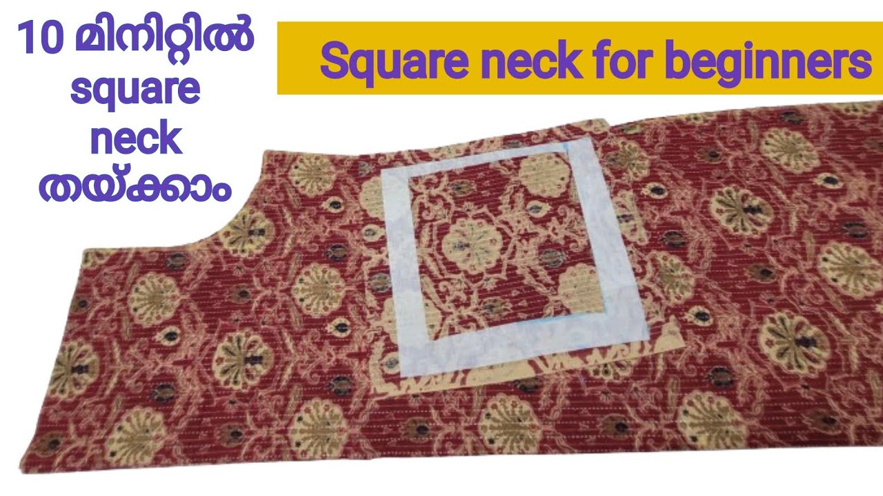 Square Neck with Canvas Cutting & Stitching easy method
