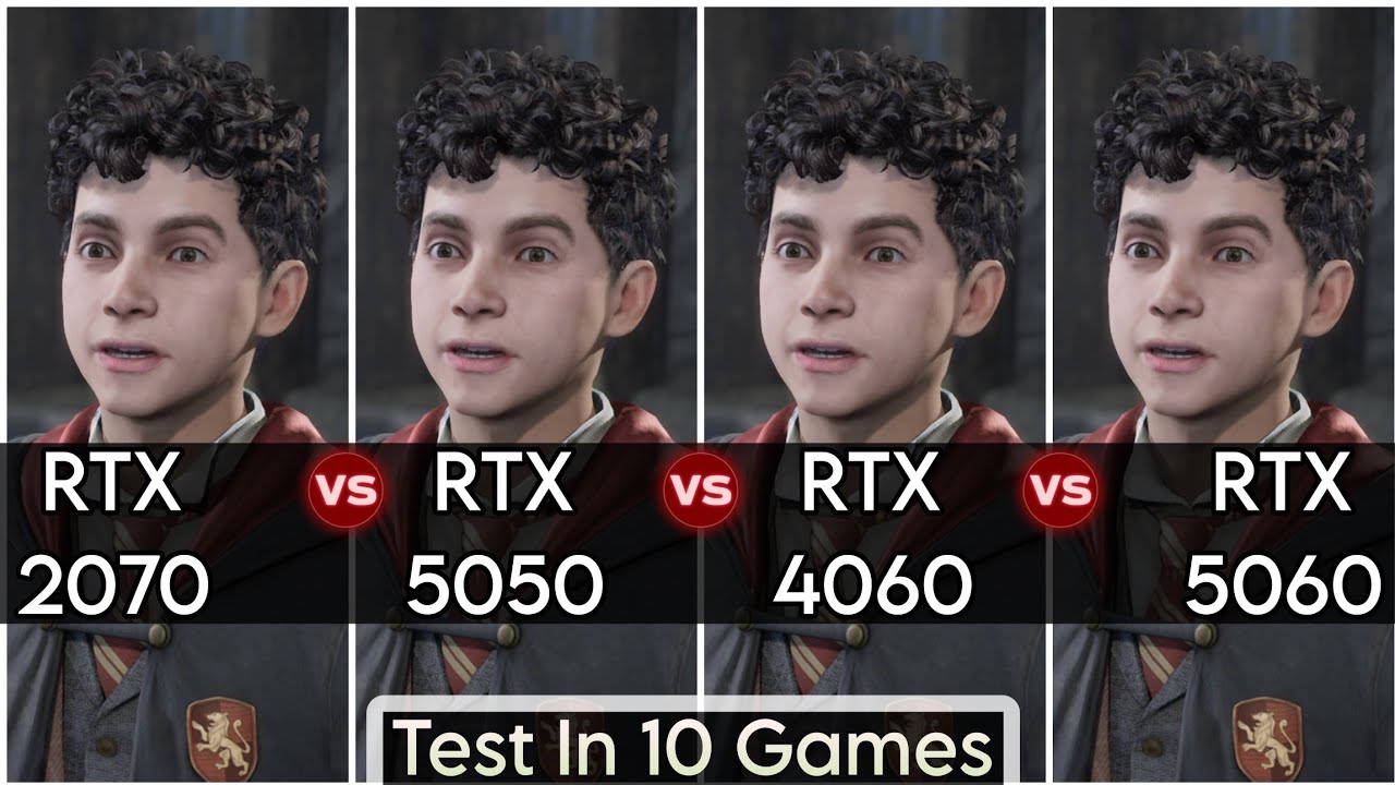 RTX 2070 vs RTX 5050 vs RTX 4060 vs RTX 5060 - Test In 10 Games - How Big Difference ?