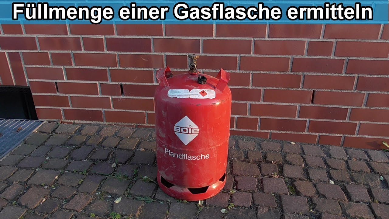 Gasflasche F&uuml;llstand ermitteln &ndash; Anleitung / Wie voll ist die Propangasflasche / Gas Inhalt messen
