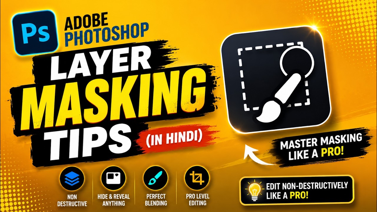 Layer Masking | Photoshop Beginner Tutorial in Hindi
