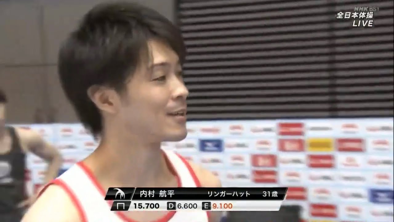 内村航平　15.700点　全日本体操選手権2020　鉄棒　決勝　ブレットシュナイダー