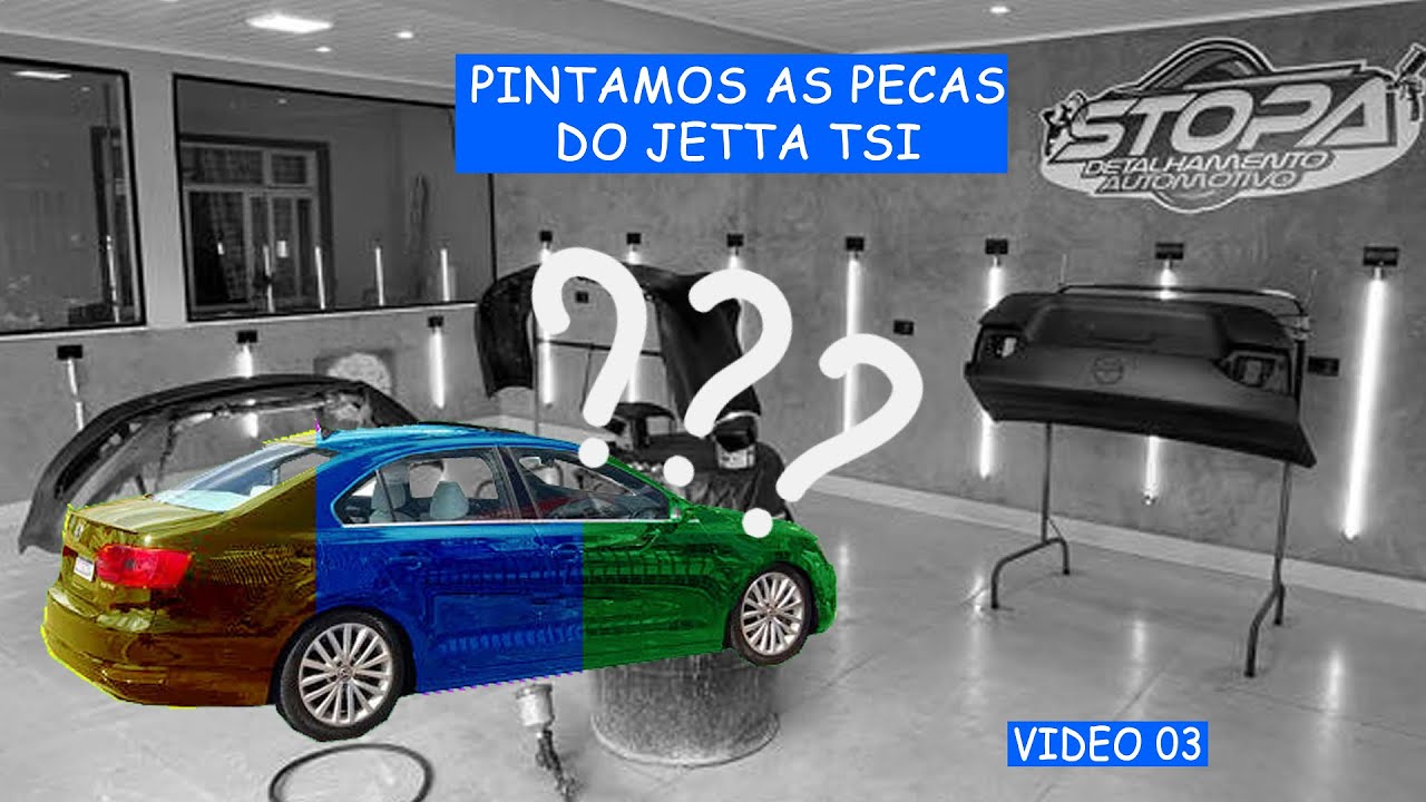 PINTEI AS PECAS DO JETTA TSI E REVELEI A NOVA COR