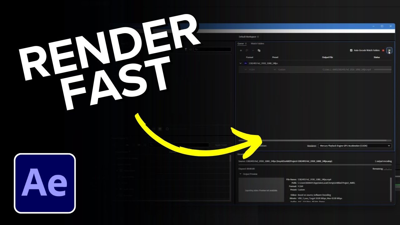 How to Render Fast in After Effects Using Media Encoder