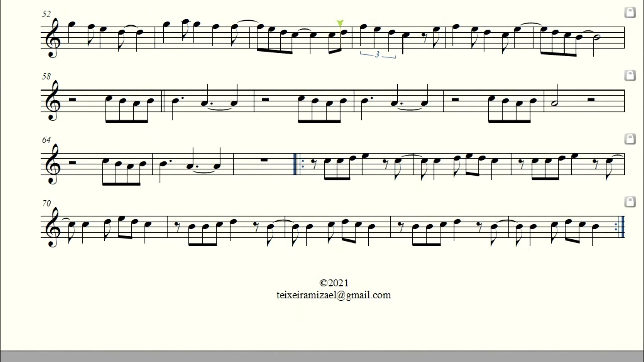 Sonho de Amor - Partitura - Sax Alto - Playback
