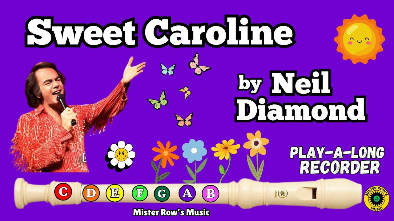 SWEET CAROLINE | Sing and Play! | Notes G A B C | Boomwhacker Colors | Recorder - Level 2