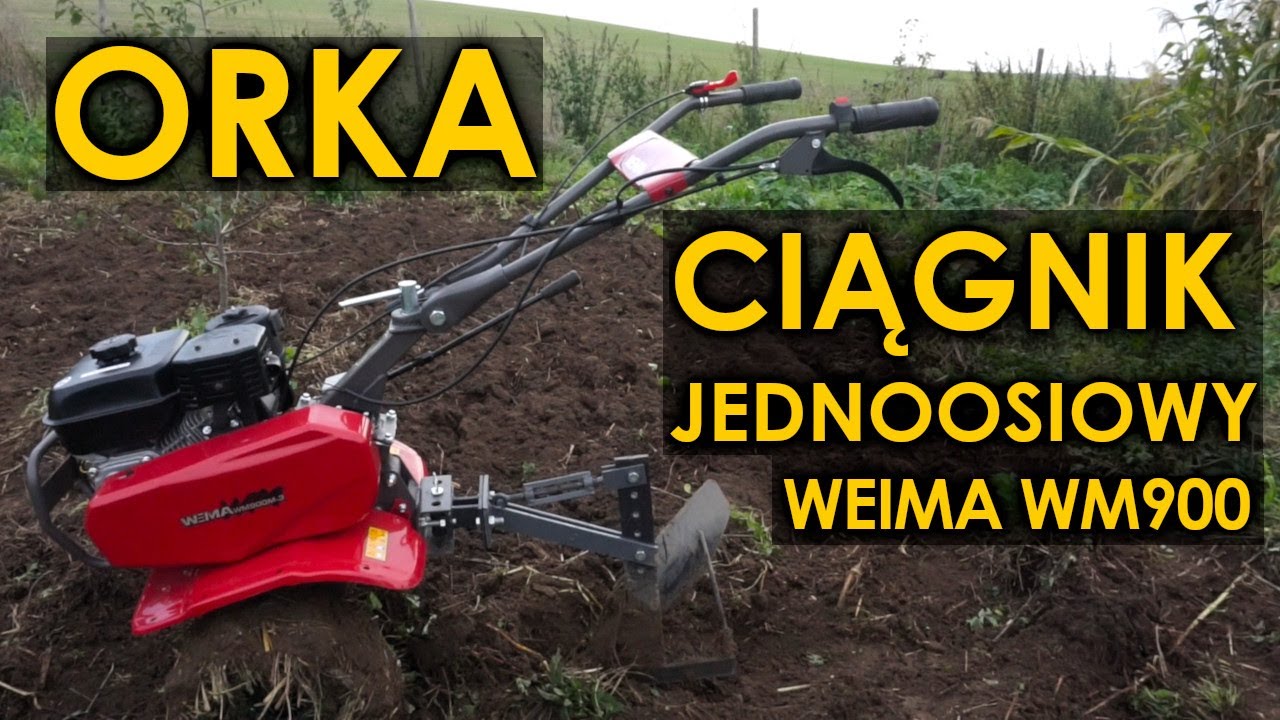 Orka ciągnikiem jednoosiowym Weima wm900. Orka kontra ściółkowanie.
