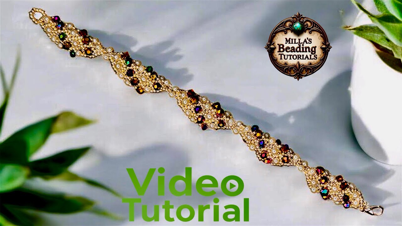 Leque Beaded Bracelet Tutorial 💎 #beading #jewelry #beadingtutorials