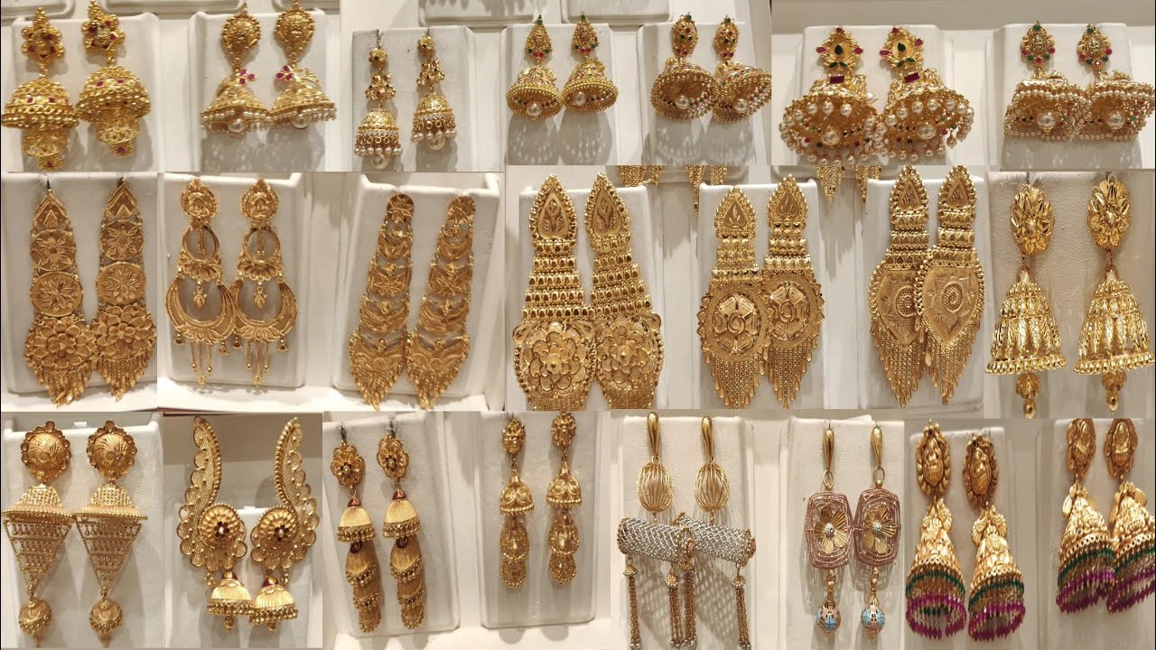 8 grams gold earrings collection 💥🤩 pothys swarna Mahal#thalichain#goldjewellery#marriage