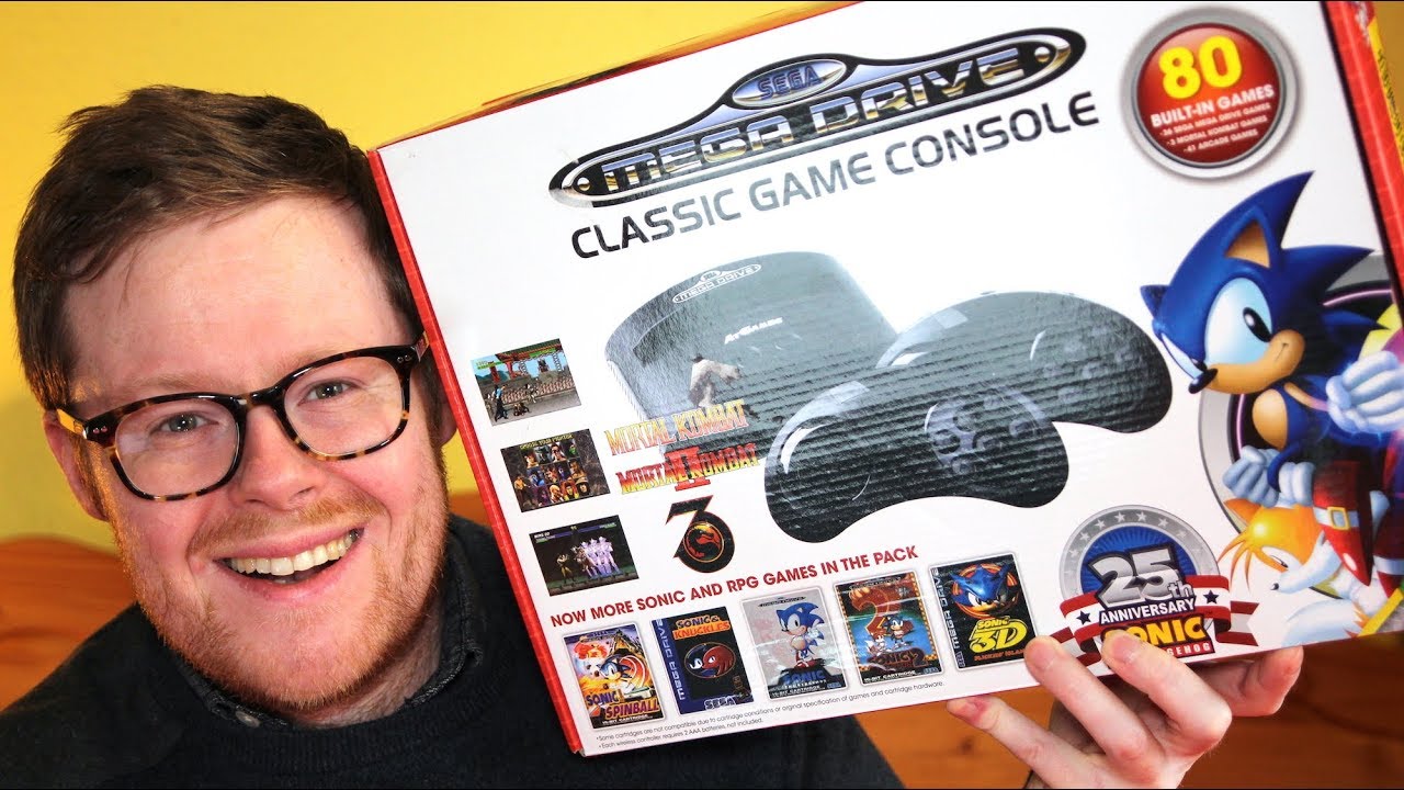 Sega Mega Drive (Genesis) — классическая игровая консоль с 80 встроенными играми — ATGAMES