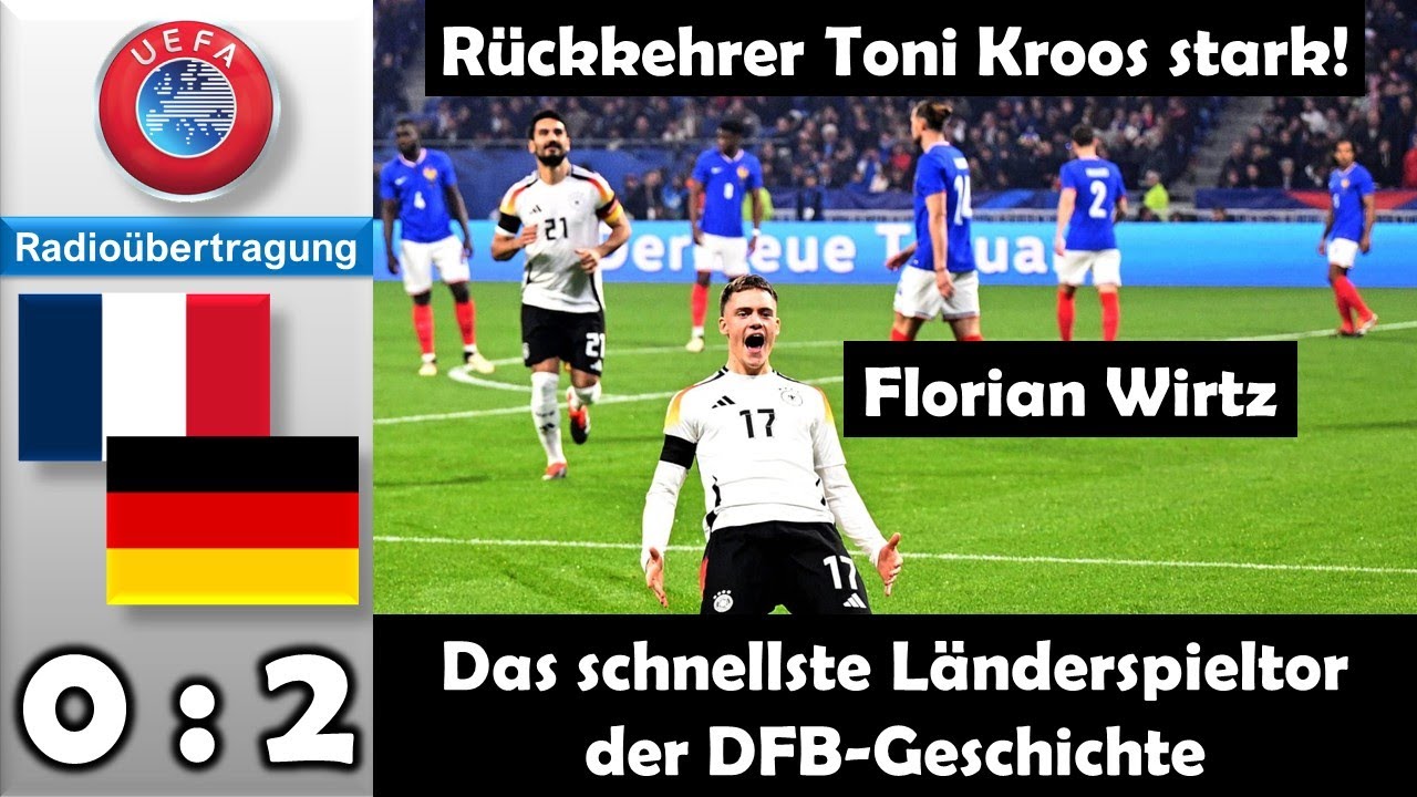 2024-03-23 Frankreich - Deutschland 0:2 (Freundschaftsspiel) komplette Radio-Übertragung