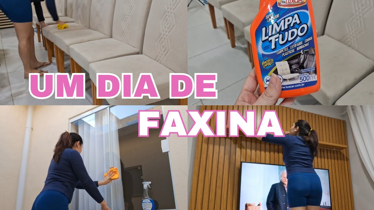LIMPEI AS CADEIRAS DE JANTAR, LIMPEZA DAS PORTAS E JANELAS E ORGANIZAÇÃO DA CASA