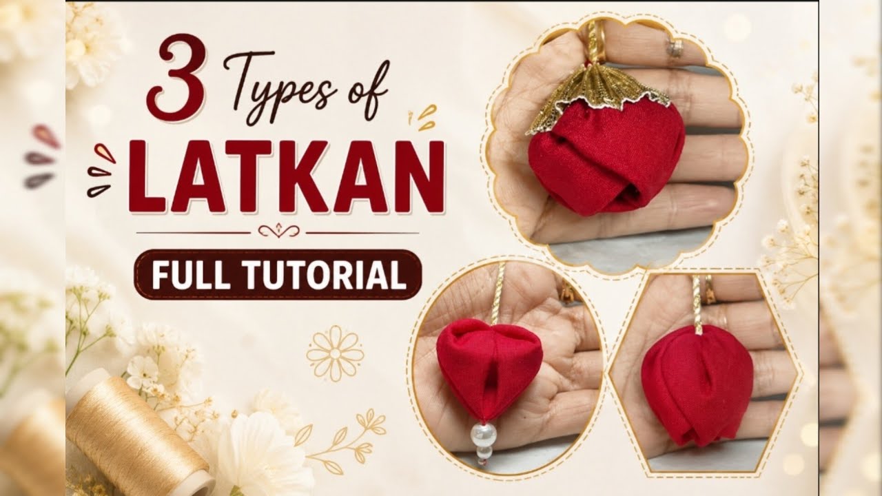 How to make beautiful 3 types of latkan/ heart,rose and tulip ❤️🌹🌷 full tutorial #latkan