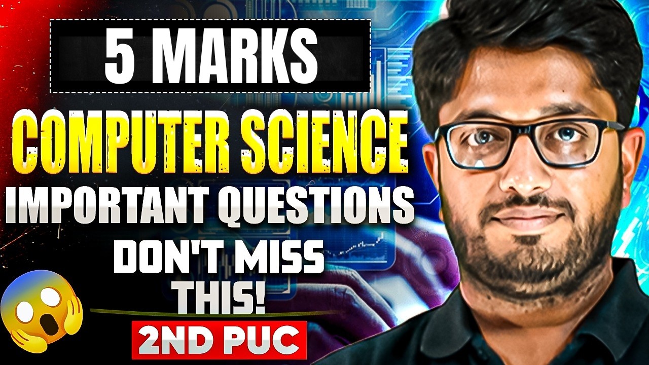 Computer Science Most Important 5 Marks Questions 🔥 | 2nd PUC Final Exam 2026 | Must Watch!