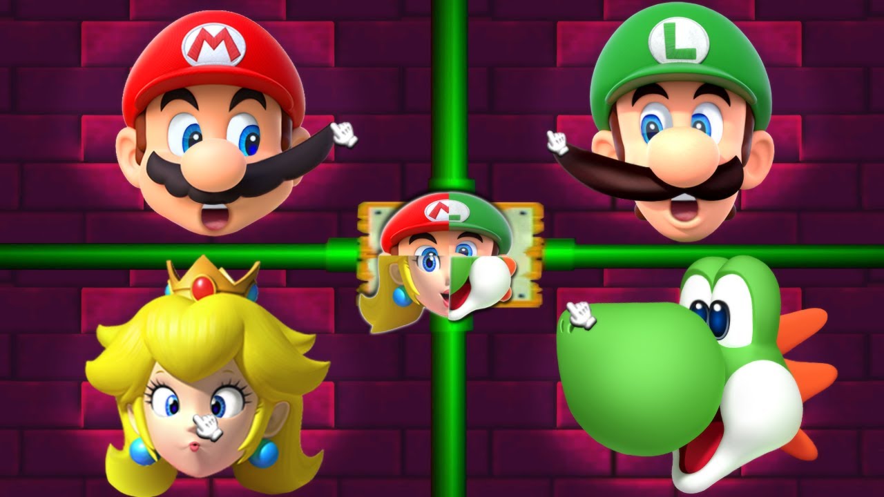 Mario Party 2 MiniGames - Peach Vs Luigi Vs Mario Vs Yoshi (Master Cpu)