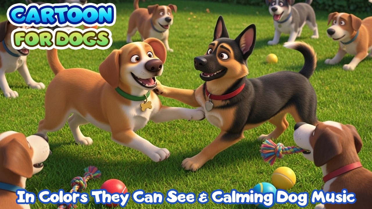 DOG CARTOON ❤️🐶 Ultimate Cartoons for Dogs to Watch - Anxiety Relief Dog Music 